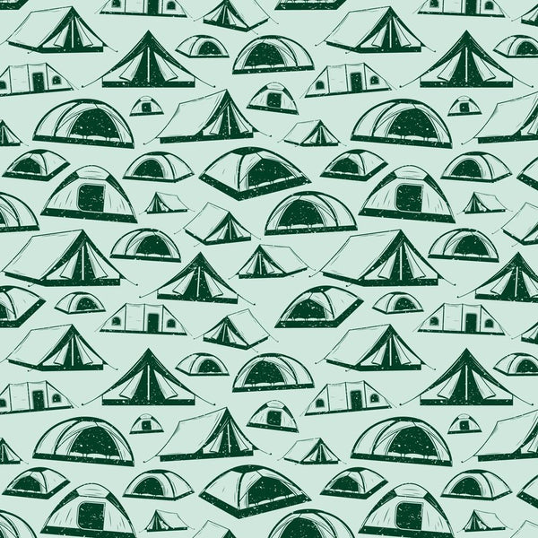 Tossed Tents Fabric - Green - ineedfabric.com
