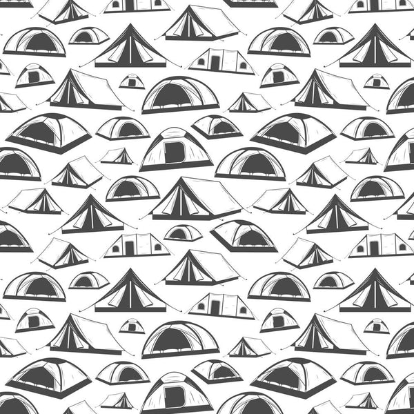 Tossed Tents Fabric - White - ineedfabric.com