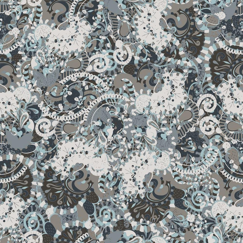 Tracery Loops Fabric - Blue - ineedfabric.com