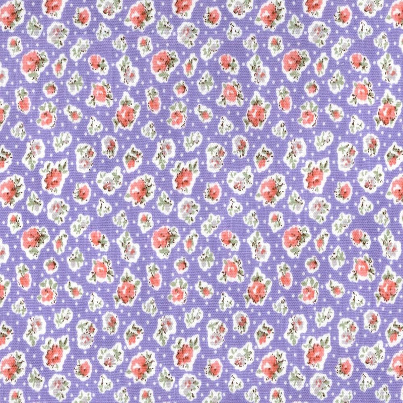 Treasures from the Attic, Floral Fabric - Purple - ineedfabric.com