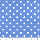 Treasures from the Attic, Medium Polka Dot Fabric - Blue - ineedfabric.com