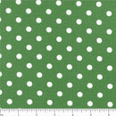 Treasures from the Attic, Medium Polka Dot Fabric - Green - ineedfabric.com