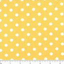 Treasures from the Attic, Medium Polka Dot Fabric - Yellow - ineedfabric.com