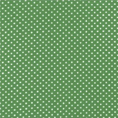 Treasures from the Attic, Small Polka Dot Fabric - Green - ineedfabric.com