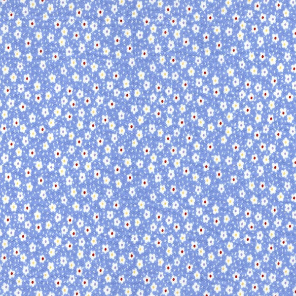 Treasures from the Attic, Tiny Flowers Fabric - Blue - ineedfabric.com