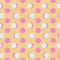 Tri-Color Retro Polka Dots Fabric - Pink/White/Gold - ineedfabric.com