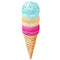 Triple Ice Cream Cone with Sprinkles Fabric Panel - ineedfabric.com