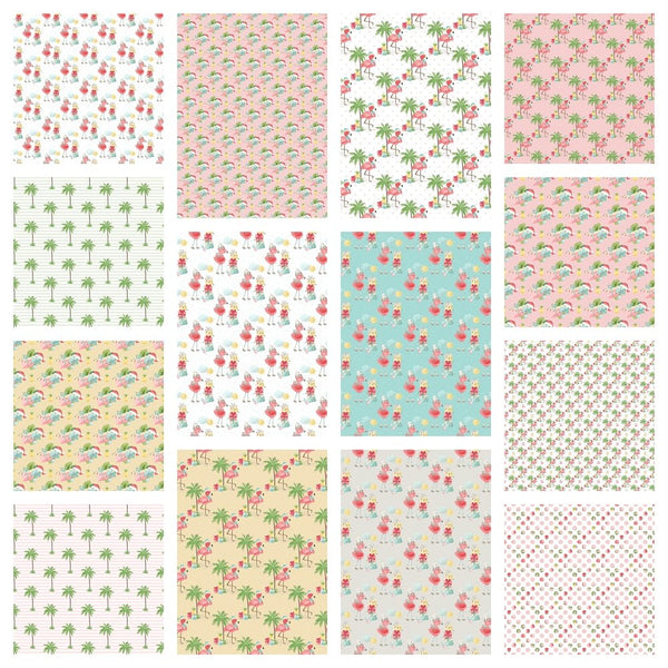 Tropical Christmas Fabric Collection - 1 Yard Bundle - ineedfabric.com