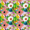 Tropical Flowers Allover Fabric - ineedfabric.com