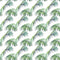 Tropical Green Palm Leaves Fabric - ineedfabric.com