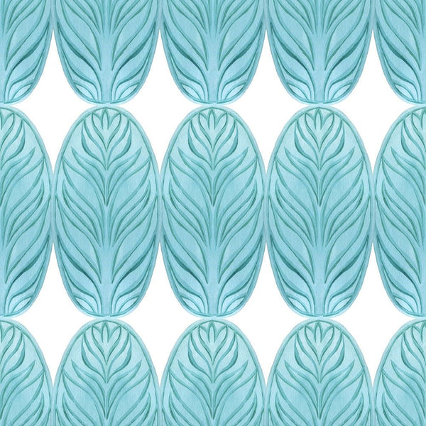 Tropical Love Feather Fabric - White - ineedfabric.com