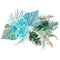 Tropical Love Floral Bouquet Fabric Panel - Blue - ineedfabric.com