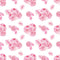 Tropical Love Flowers and Petals Fabric - White - ineedfabric.com