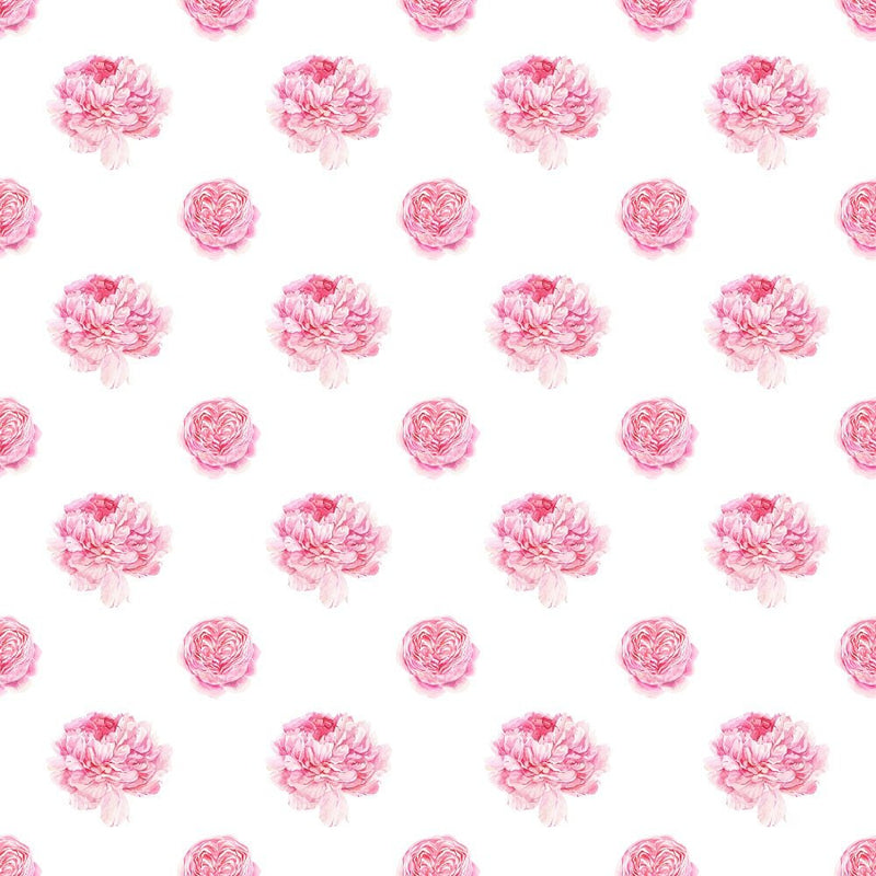 Tropical Love Flowers Fabric - White - ineedfabric.com