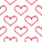 Tropical Love Heart Flamingos Fabric - White - ineedfabric.com