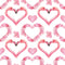 Tropical Love Heart Flamingos Floral Fabric - White - ineedfabric.com