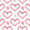 Tropical Love Heart Flamingos Flower Petal Fabric - White - ineedfabric.com
