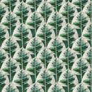 Tropical Love Leaves Fabric - Dark Green - ineedfabric.com