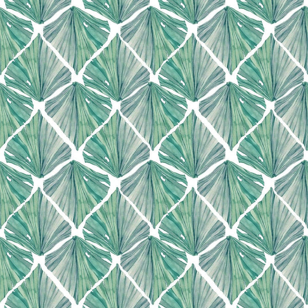 Tropical Love Leaves Fabric - Light Green - ineedfabric.com