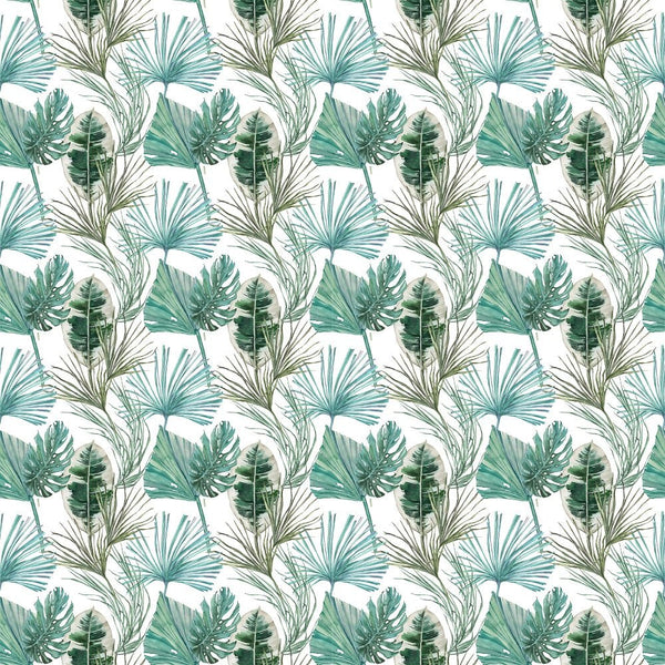 Tropical Love Leaves Fabric - Multi - ineedfabric.com