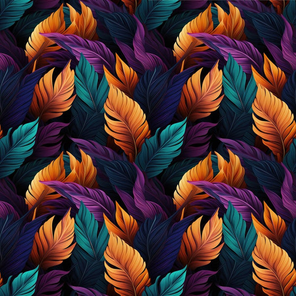 Tropical Luxury Feather Fabric - ineedfabric.com