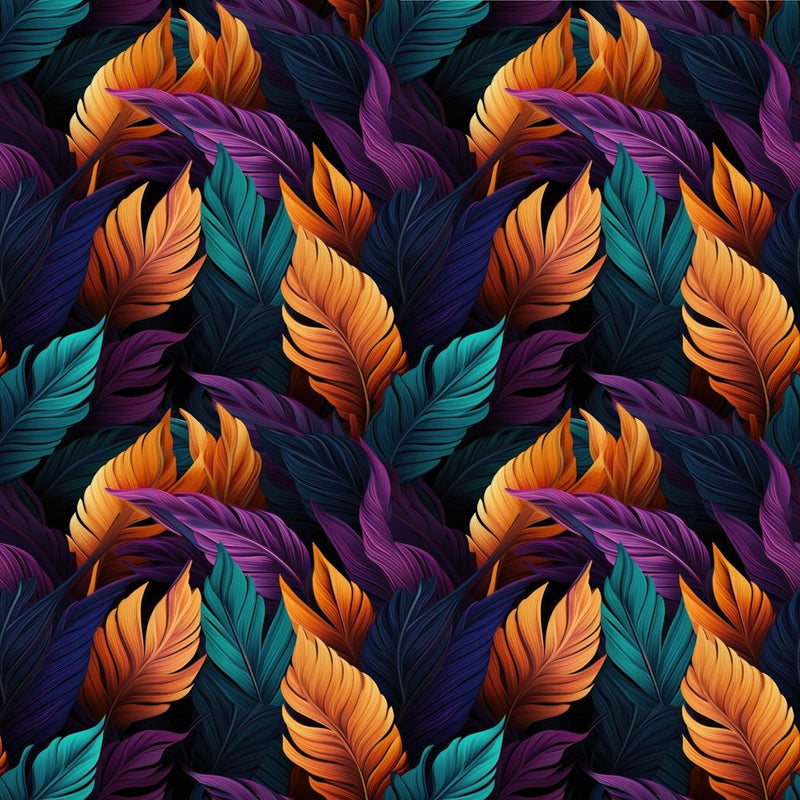 Tropical Luxury Feather Fabric - ineedfabric.com