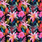 Tropical Neon Flowers Fabric - ineedfabric.com