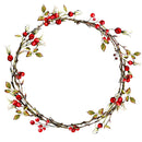 Twigs & Hawthorns Wreath Fabric Panel - ineedfabric.com