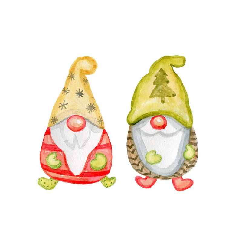Two Cute Forest Gnomes Fabric Panel - ineedfabric.com