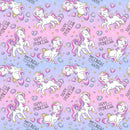 Unicorns and Diamonds Follow Your Dreams Fabric - Multi - ineedfabric.com