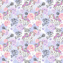 Unicorns Follow Your Dreams Fabric - Lilac - ineedfabric.com