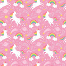 Unicorns, Rainbows & Stars Fabric - Pink - ineedfabric.com