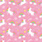 Unicorns, Rainbows & Stars Fabric - Pink - ineedfabric.com