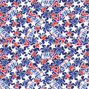 USA Star Fabric - Blue - ineedfabric.com