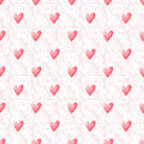 Valentine Hearts on Vines Fabric - ineedfabric.com