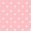 Valentine Rose on Vine Fabric - Pink - ineedfabric.com