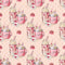Valentines Coffee on Hearts Fabric - Tan - ineedfabric.com