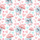 Valentine's Day Koalas Fabric - ineedfabric.com