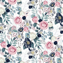 Variety of Spring Flowers Fabric - ineedfabric.com