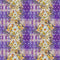 Vertical Chamomile Border Flowers on Grunge Dots Fabric - Purple - ineedfabric.com
