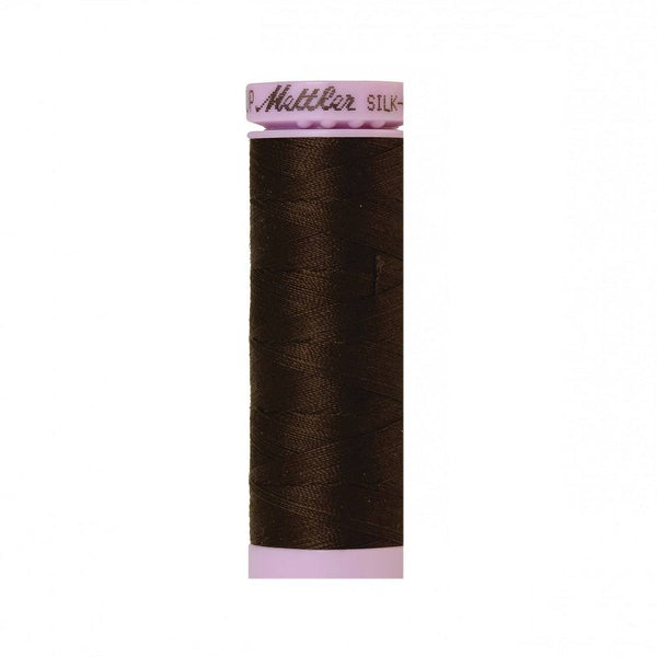 Very Dark Brown Silk-Finish 50wt Solid Cotton Thread - 164yd - ineedfabric.com