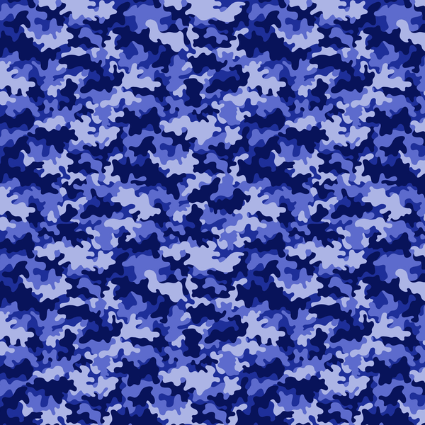 Vibrant Camouflage Fabric - Blue - ineedfabric.com