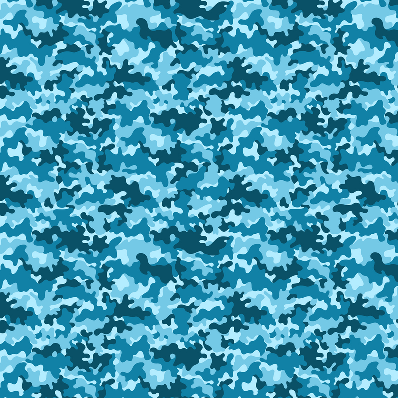 Vibrant Camouflage Fabric - Light Blue - ineedfabric.com