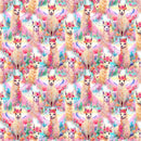 Vibrant Colorful Llama Fabric - ineedfabric.com