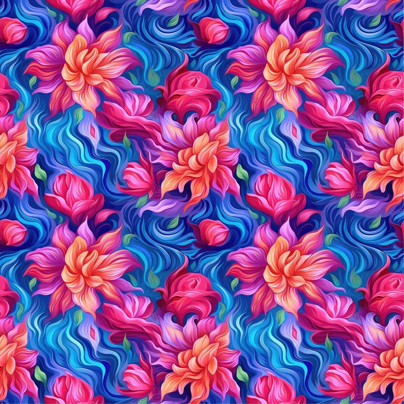 Vibrant Exquisite Floral Fabric - ineedfabric.com