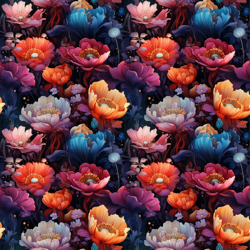 Vibrant Mystical Floral Fabric - ineedfabric.com