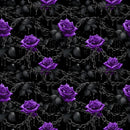 Vibrant Purple Rose Fabric - ineedfabric.com