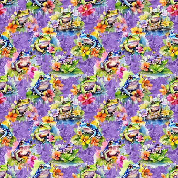 Vibrant Tree Frog Fabric - ineedfabric.com