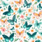 Vibrant Watercolor Butterflies 1 Fabric - ineedfabric.com