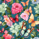 Vibrant Watercolor Butterflies 10 Fabric - ineedfabric.com